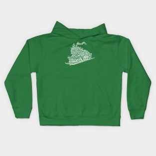 Old train song illustration Kids Hoodie